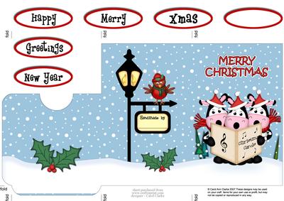 Xmas Singing Cows Lottery Wallet Card