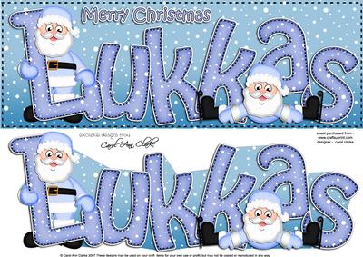Xmas Large Dl Lukkas Quick Card N 3D Decoupage