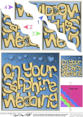 On Your Sapphire Wedding Anniversary Wavy Corner Stacker