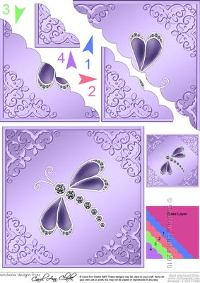 Diamante Dragonfly Scallop Topper