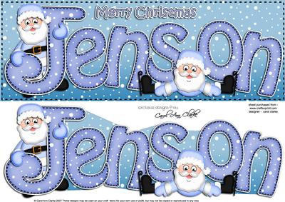 Xmas Large Dl Jenson Quick Card N 3D Decoupage