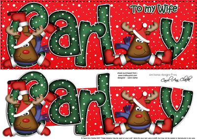 Xmas Large Dl Carly Quick Card N 3D Decoupage