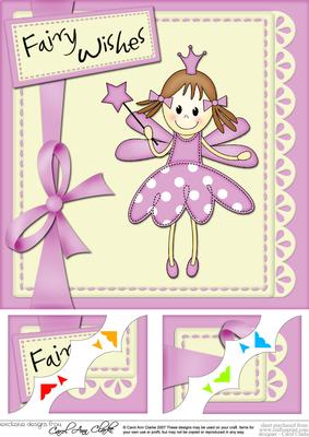8 x 8 Fairy Twinkletoes and Lace Corner Topper