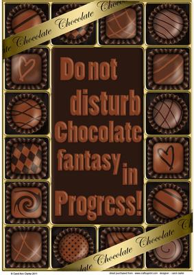 A4 Chocolate Greetings Card Topper