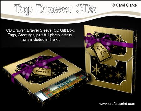 3D Golden Snowflakes Top Drawer Cds Gift Set Kit