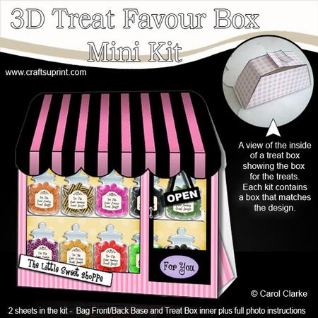 3D Little Sweet Shop Treat or Favour Box Mini Kit