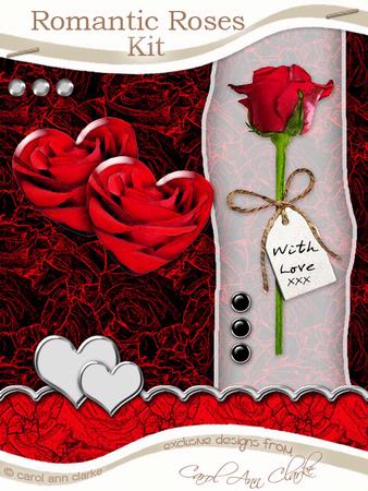 Romantic Roses Kit in Red with Step by Step Decoupage
