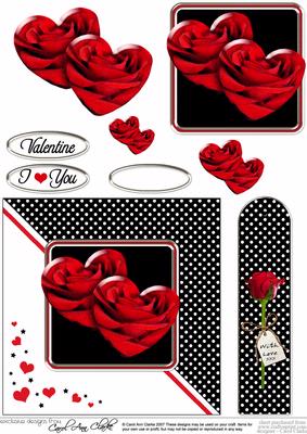 Romantic Roses Quick Card with Step by Step Decoupage