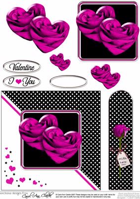Romantic Roses Quick Card with Step by Step Decoupage