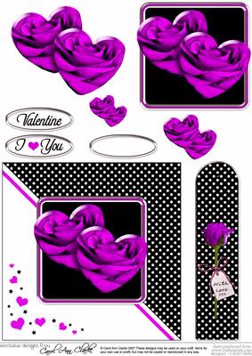 Romantic Roses Quick Card with Step by Step Decoupage