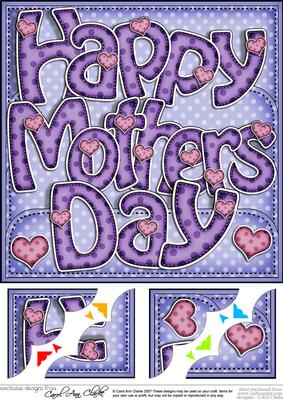 8 x 8 Happy Mothers Day Scalloped Corner Topper