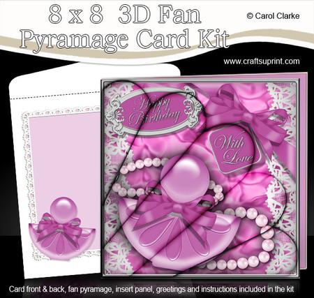 8 x 8 Perfume Lace N Pearls Fan Pyramage Kit