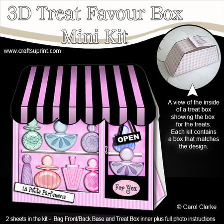 3D Little Perfume Shop Treat or Favour Box Mini Kit
