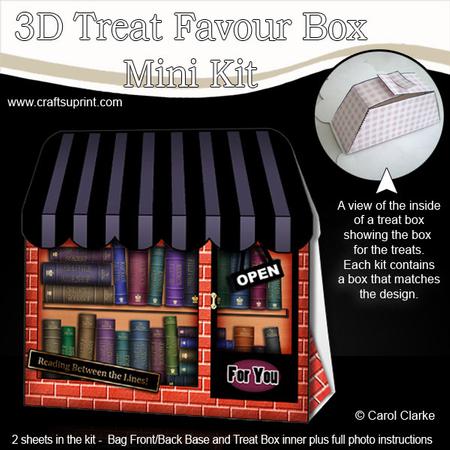 3D Little Book Shop Treat or Favour Box Mini Kit