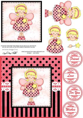 Fiz Fairy Quick Card with 3D Decoupage