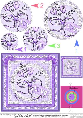 Lovely Roses Quick Card with Circle Pyramage