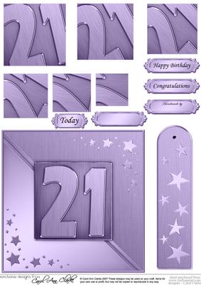 21st Metallic Age Quick Card with Twisted Pyramage