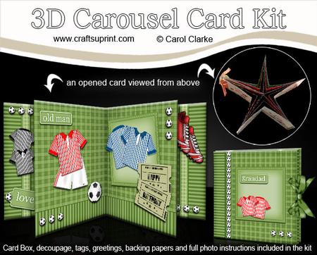 3D Football Carousel Card Kit