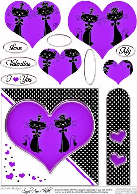 Kool Kats Purrfect Love Quick Card with Pyramage