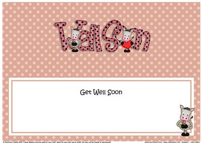 Gigi Horse Large Dl Get Well Soon Matching Large Dl Insert