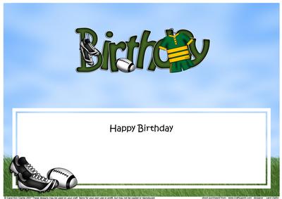 Birthday Rugby Large Dl Sports Matching Large Dl Insert