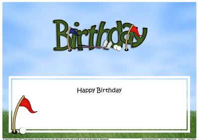 Birthday Golf Large Dl Sports Matching Large Dl Insert