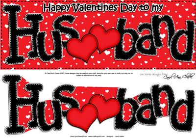 Valentines Day Husband Large Dl Quick Card 3D Decoupage