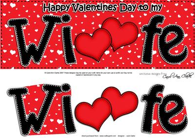 Valentines Day Wife Large Dl Quick Card 3D Decoupage