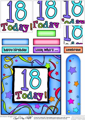 18th Birthday Quick Card with Pyramage