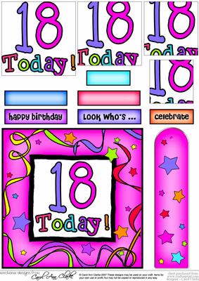 18th Birthday Quick Card with Pyramage