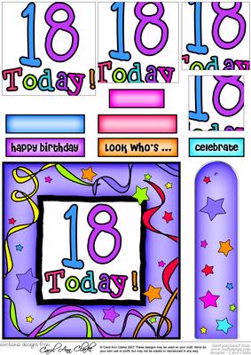 18th Birthday Quick Card with Pyramage