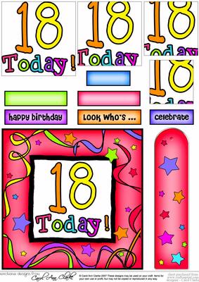 18th Birthday Quick Card with Pyramage