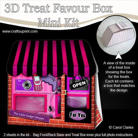 3D Little Gadgets Shop Treat or Favour Box Mini Kit