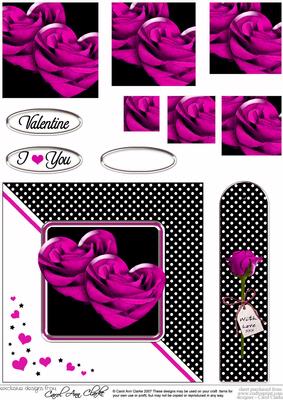 Romantic Roses Quick Card with Pyramage
