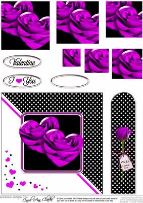 Romantic Roses Quick Card with Pyramage