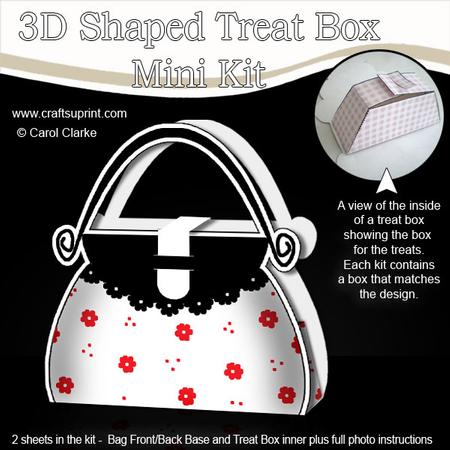 Ditsy Daisy Handbag Shaped Treat or Favour Box Mini Kit
