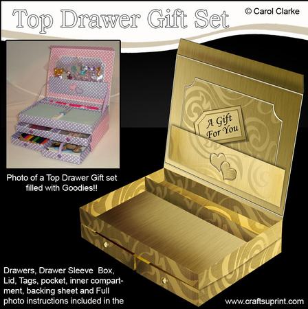 3D Metallic Swirls Top Drawer Gift Set Kit