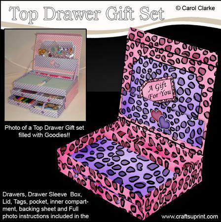 3D Animal Print Top Drawer Gift Set Kit