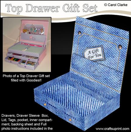 3D Denim Top Drawer Gift Set Kit