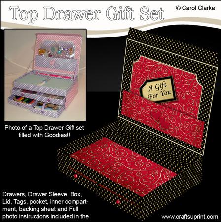 3D Stylish Spots and Swirls Top Drawer Gift Set Kit