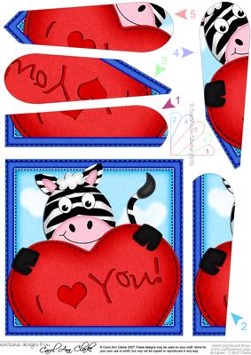 Debra Zebra's Heart Fan Pyramage Topper
