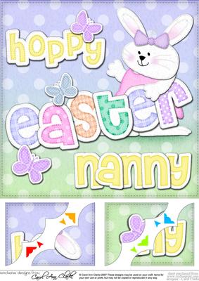 8x8 Hoppy Easter Mum & Dad Easter Bunny Girl Felties