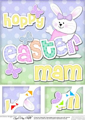 8x8 Hoppy Easter Mum & Dad Easter Bunny Girl Felties