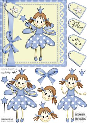 Fairy Twinkletoes and Lace Quick Card N 3D Decoupage