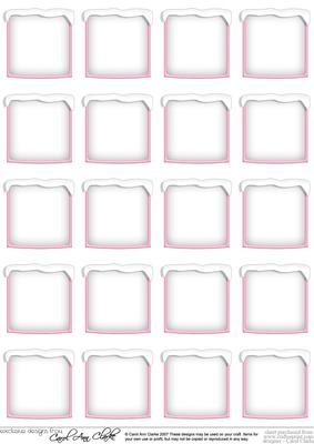 Blank Message Boxes to Fit Xmas Postbox Shaped Cards