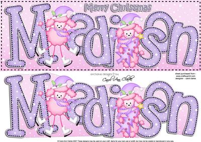 Xmas Large Dl Madison Quick Card N 3D Decoupage