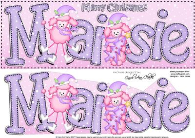 Xmas Large Dl Maisie Quick Card N 3D Decoupage