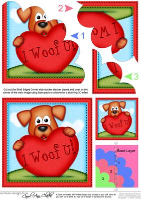 Rusy Dog's Heart Love Shell Edged Corner Side Stacker
