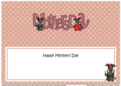 Scottie Dog Large Dl Mothers Day Matching Large Dl Insert