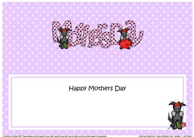 Scottie Dog Large Dl Mothers Day Matching Large Dl Insert